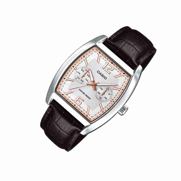 Casio MTP-E302L-7ADF Leather Strap Chronograph Wrist Watch - Image 3