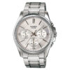 mtp-1375D-7av Casio silver Stainless steel chain with silver round dial analog men's wrist watch