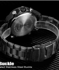 Navi Force Black Plated Analog and Digital LED Wrist Watch - Image 5