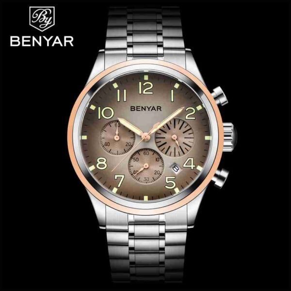 Benyar Executive Edition Brown Dial Chronograph Watch - Image 3