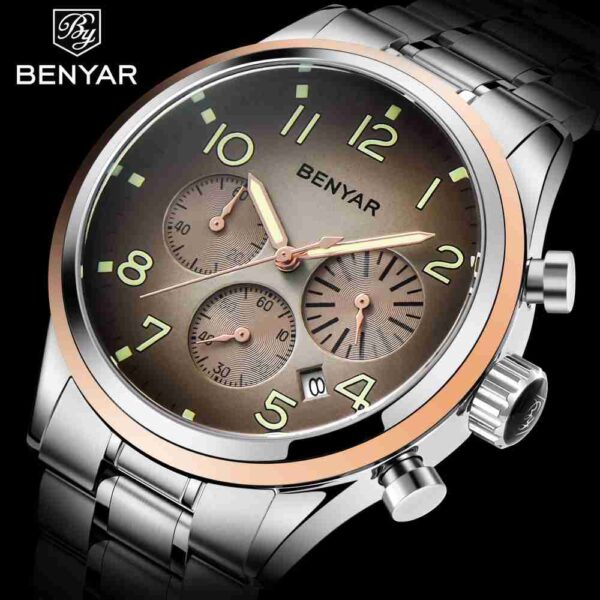 Benyar Executive Edition Brown Dial Chronograph Watch - Image 2