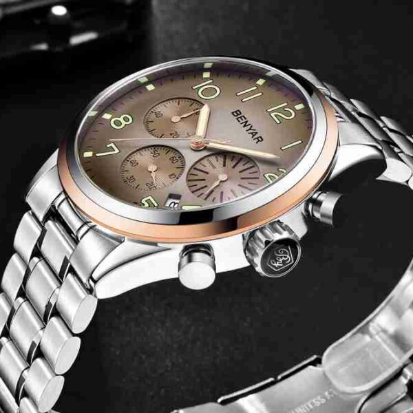 Benyar Executive Edition Brown Dial Chronograph Watch - Image 4