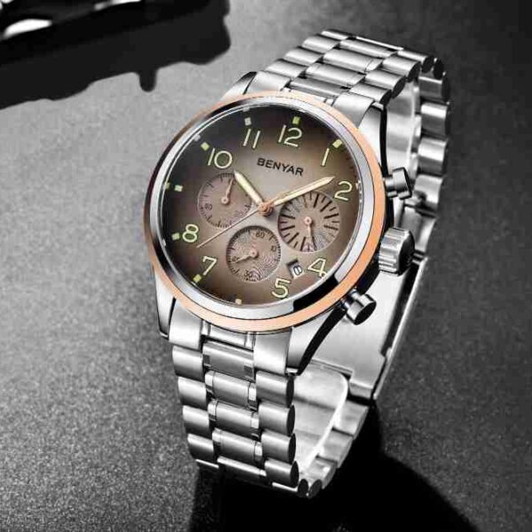 Benyar Executive Edition Brown Dial Chronograph Watch - Image 5