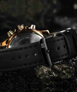 NAVIFORCE Dual Time Black Dial Stylish Sports Wrist Watch - Image 5