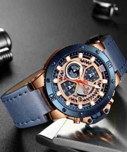 NAVIFORCE New Chronograph Blue Dial Stylish Wrist Watch - Image 2