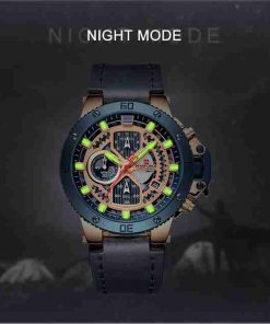 NAVIFORCE New Chronograph Blue Dial Stylish Wrist Watch - Image 3