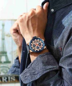 NAVIFORCE New Chronograph Blue Dial Stylish Wrist Watch - Image 5