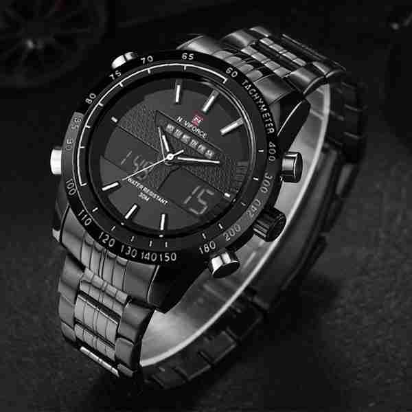 naviforce black chain watch