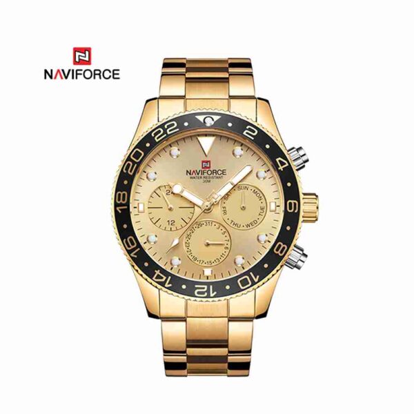 NAVIFORCE Golden Chronogrph Luxury Wrist Watch
