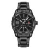 NaviForce 9117 black stainless steel black dial men's analog hand watch