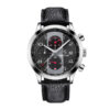 Benyar BY-5133M black leather strap and black chronograph dial men's dress watch