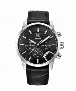 benyar-by5104-full-black-leather-chronograph