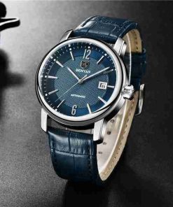 Benyar Bluish Leather Automatic Executive Wrist Watch - Image 3