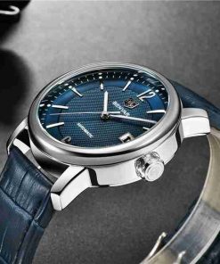 Benyar Bluish Leather Automatic Executive Wrist Watch - Image 5