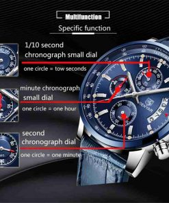 Benyar Blue Exclusive Date Chronograph Wrist Watch - Image 3