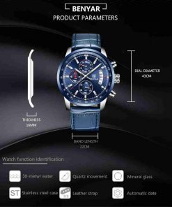 Benyar Blue Exclusive Date Chronograph Wrist Watch - Image 5