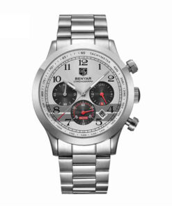 Benyar BY-5133M white chronograph dial men's wrist watch