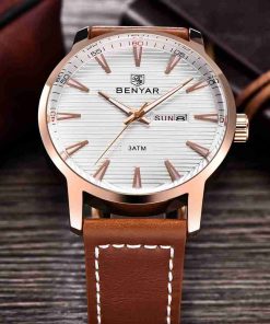 Benyar Formal Edition Brown Leather Analog Watch - Image 3