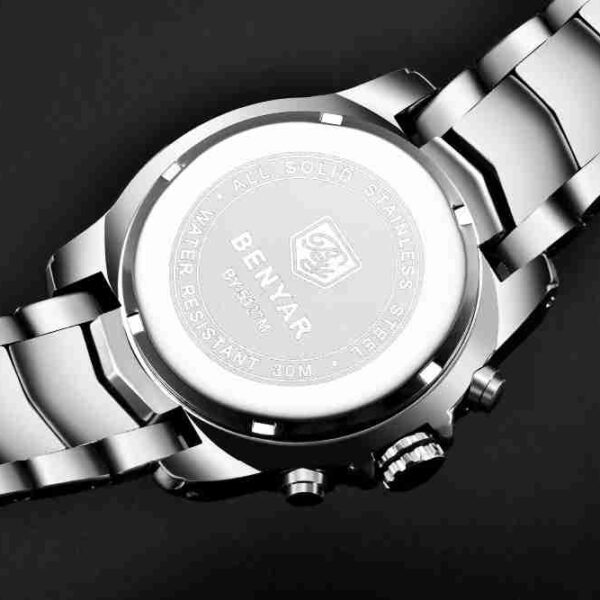 Benyar Chronograph Exclusive Edition Blue Dial Wrist Watch - Image 4