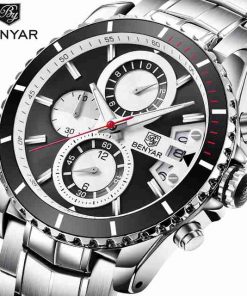 Benyar Black Dial Chronograph Exclusive Edition Wrist Watch - Image 3