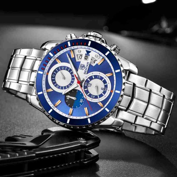 Benyar Chronograph Exclusive Edition Blue Dial Wrist Watch - Image 2