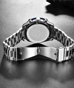 Benyar BY-5140M Black Chronograph Dial Silver Steel Mens Dress Watch - Image 5