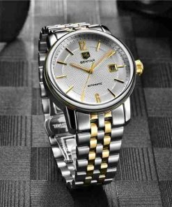 Benyar Two Tone Executive Automatic Chain Wrist Watch - Image 4