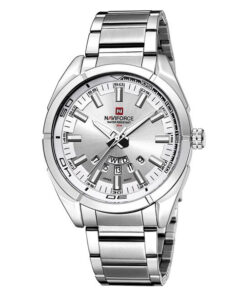 NaviForce-9038 silver stainless steel men's dress watch