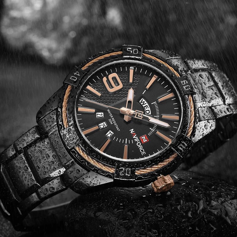 NaviForce-9117 men's analog waterproof watch