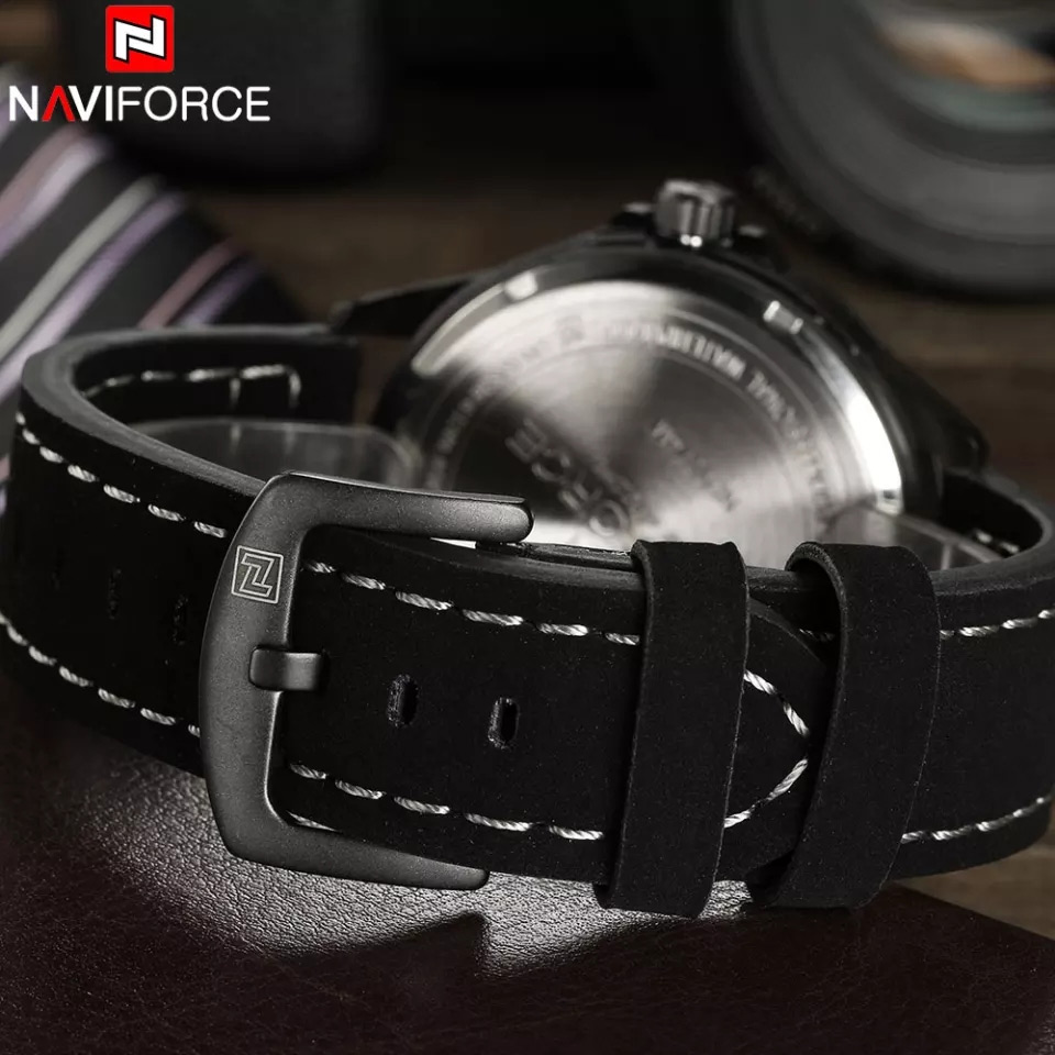 NaviForce-NF9074 soft and comfortable leather strap men's dress watch