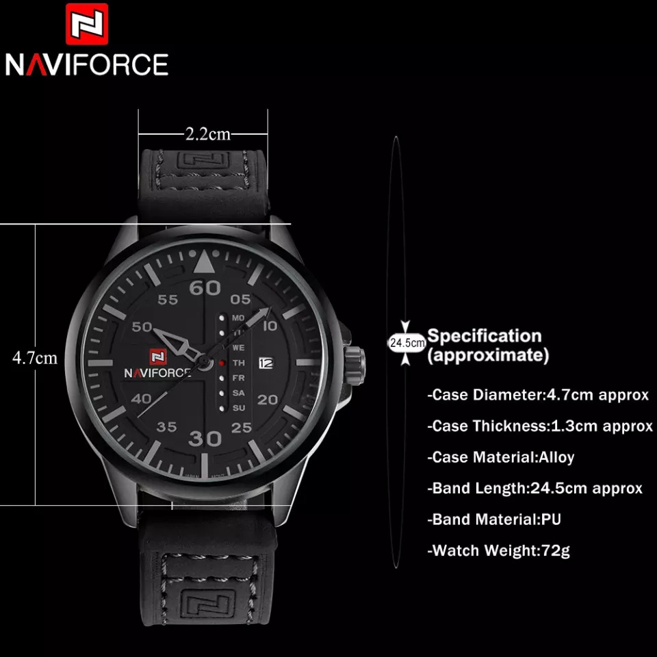 NaviForce-NF9074 men's luxury wrist watch specifications