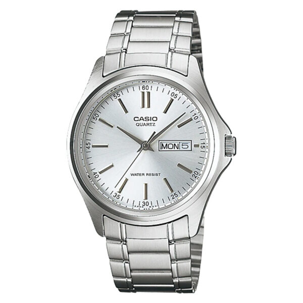 Casio MTP-1239D-7A men's silver stainless steel wrist watch for small to average wrist