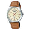Casio MTP-1381L-9AV men's classic golden dial & brown leather gift watch in Pakistan