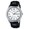 Casio MTP-V006L-7B white Dial & Black Leather Men's Roman Wrist Watch