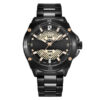 Benyar 5149 black stainless steel chain stylish analog dial men's wrist watch