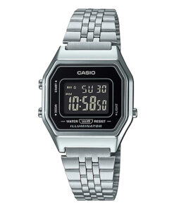 LA680WA-1B Silver Stainless Steel Chain Female Wrist Watch