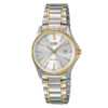casio-ltp-1183g-7a silver dial day and date female classic wrist watch