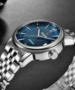 Benyar Automatic Silver Blue Stainless Steel Watch - Image 3