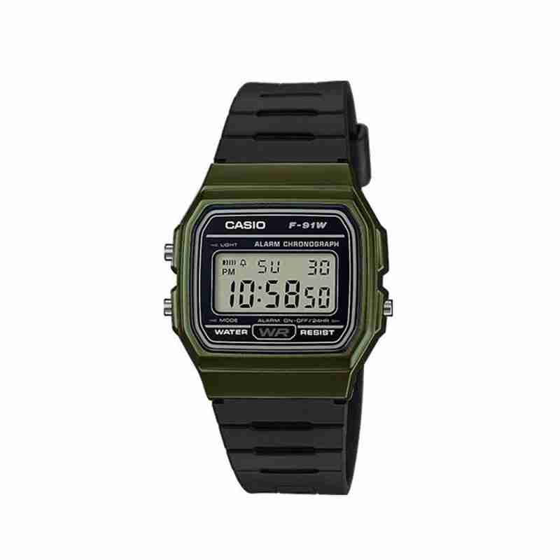 casio silver chain watch