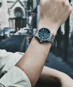 Benyar Automatic Silver Blue Stainless Steel Watch - Image 4
