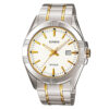 mtp-1308sg-7a casio ion plated two tone analog wrist watch for men