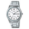 mtp-v006D-7B Silver Stainless Steel With White Roman Dial Men's Analog Wrist watch