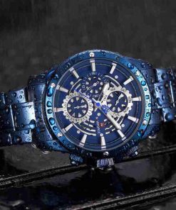 NaviForce Blue Stainless Steel Chronograph Gift Watch - Image 3