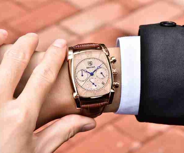 Benyar-BY-5113-rosegold-square-chronograph