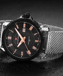 NaviForce Black Dial Mesh Strap Men's Analog Watch - Image 4