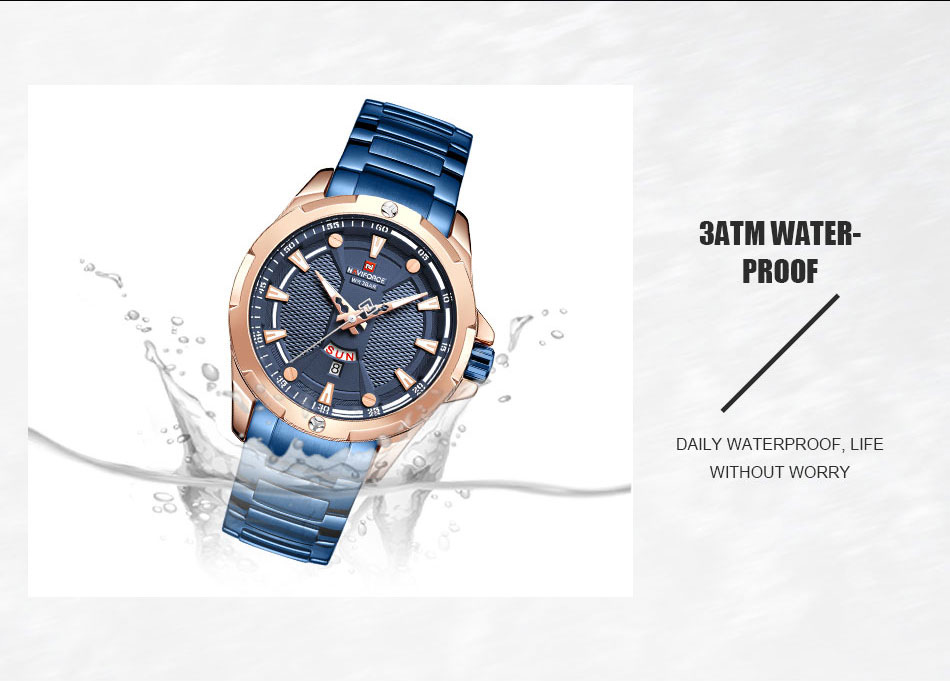 NaviForce-9161 men's analog waterproof wrist watch