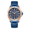NaviForce 9161 blue stainless steel blue analog dial men's dress wrist watch