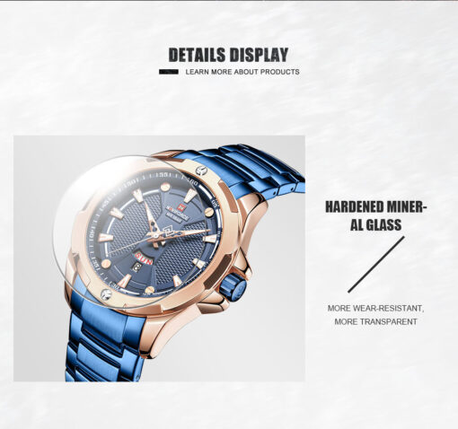 NaviForce-9161 NaviForce 9161 blue stainless steel men's wrist watch