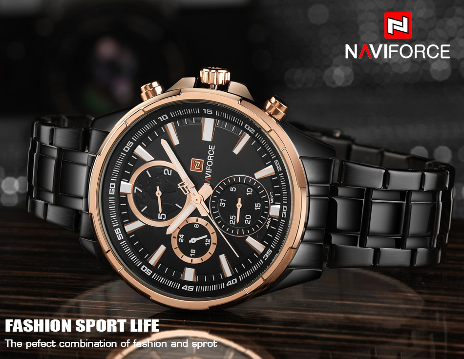 NaviForce-NF9089 men's stylish wrist watch perfect combination of sport & fashion
