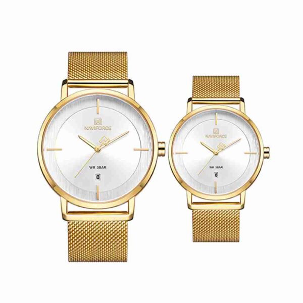 naviforce-nf-3009-golden-mesh-chain-couple-watch
